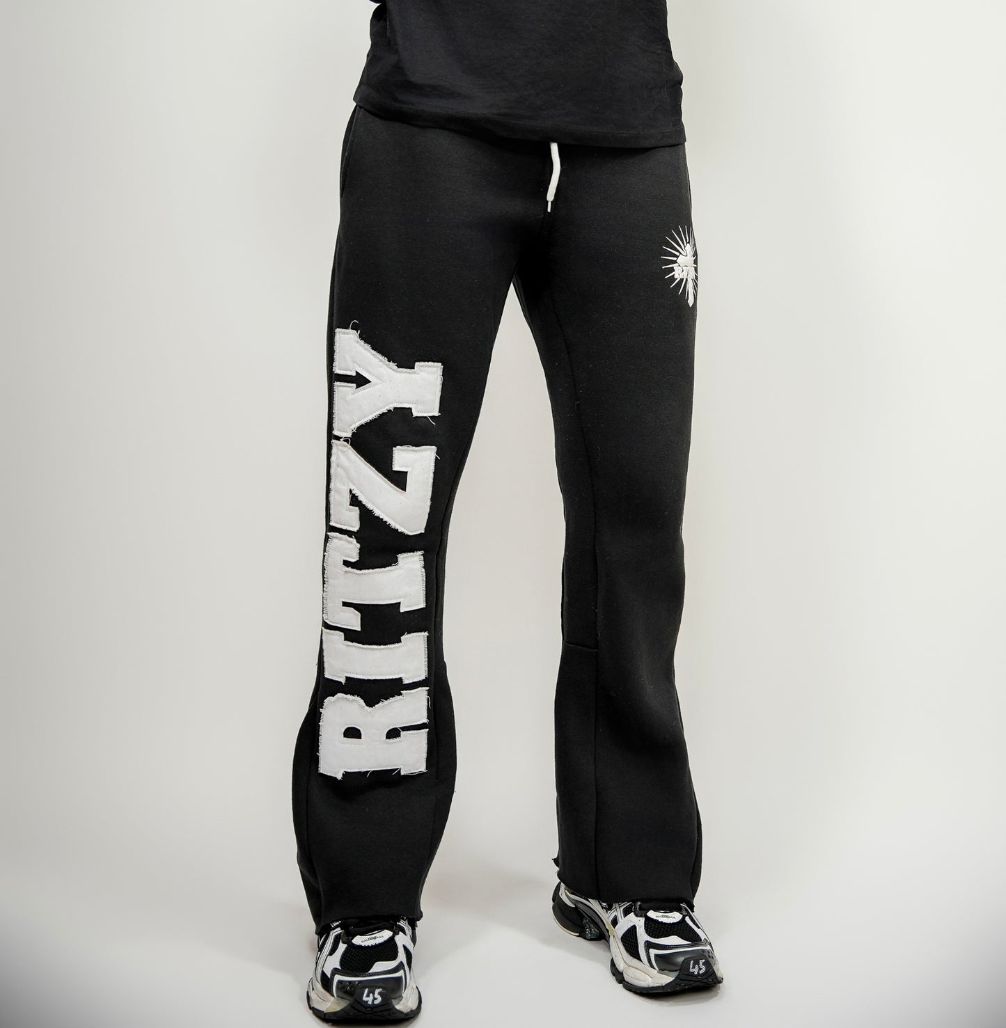 RITZY FLARE DISTRESS SWEATS