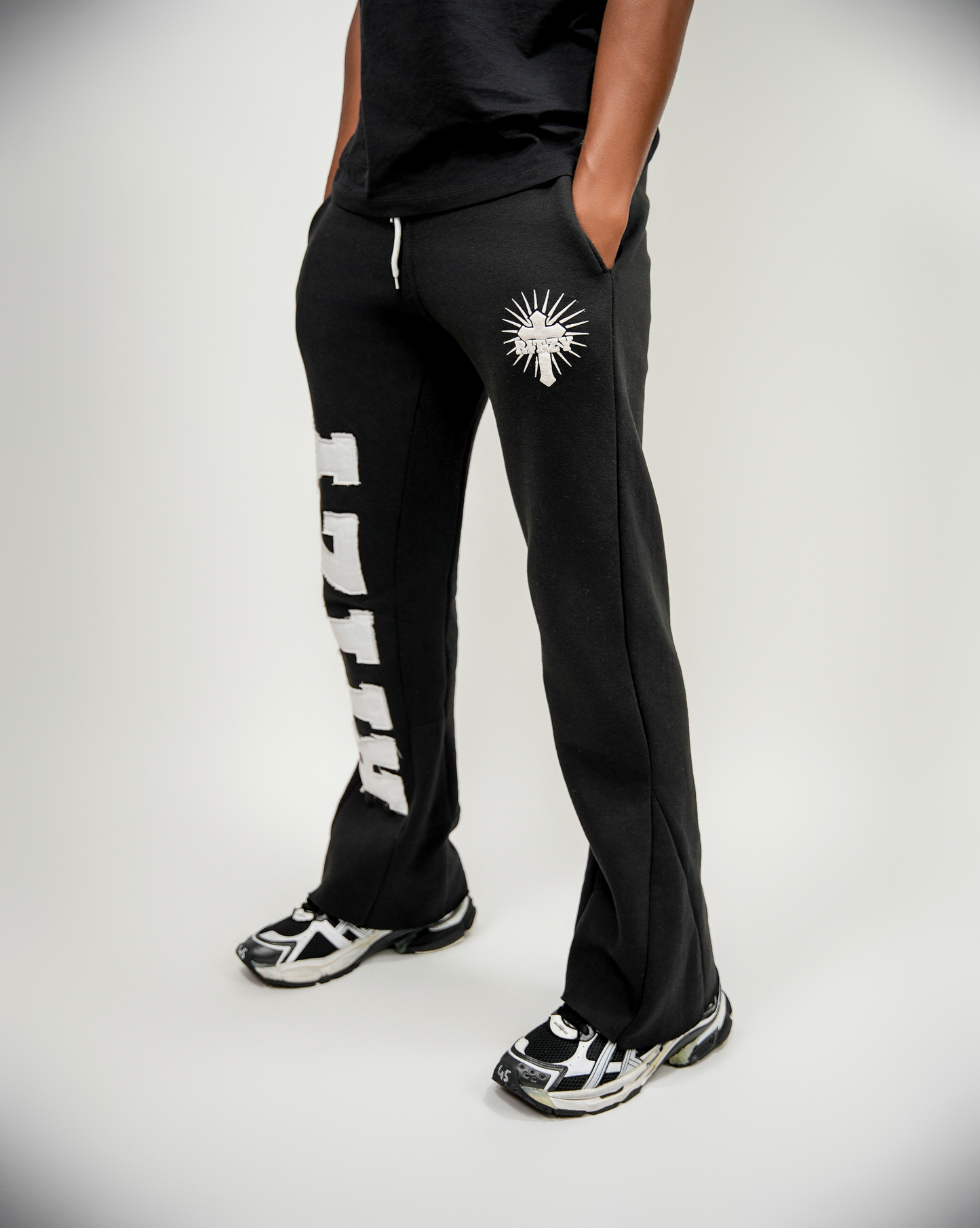 RITZY FLARE DISTRESS SWEATS